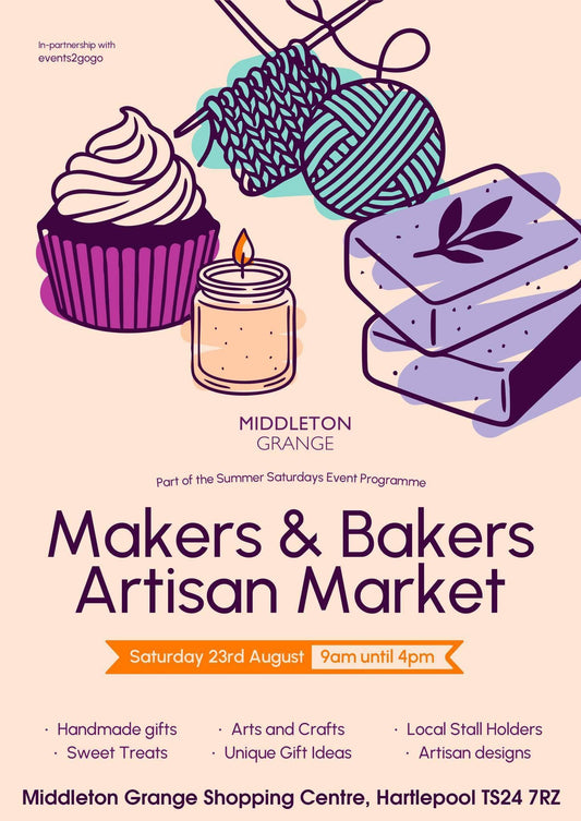 Hartlepool Middleton Grange Makers and Bakers Artisan Market 23rd August 2025