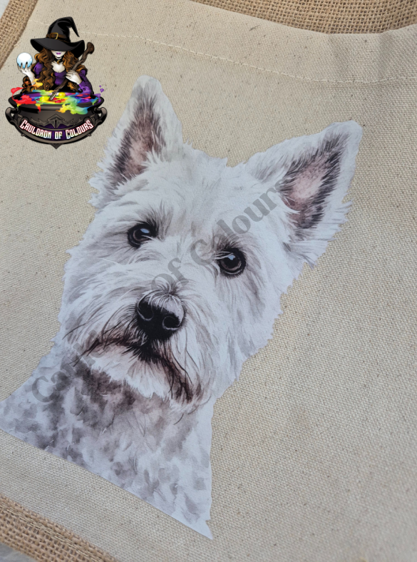 West Highland Terrier Jute Tote Bag
