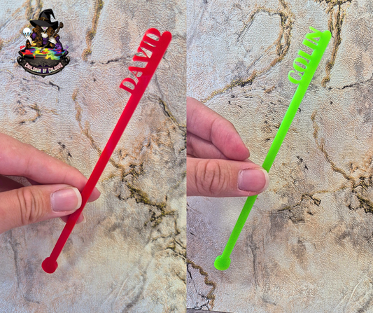 Personalised Acrylic Drink Stirrers