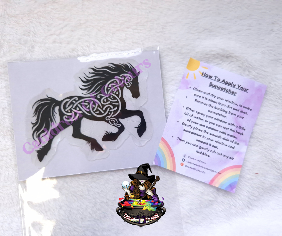 Celtic Horse Suncatcher Window Cling