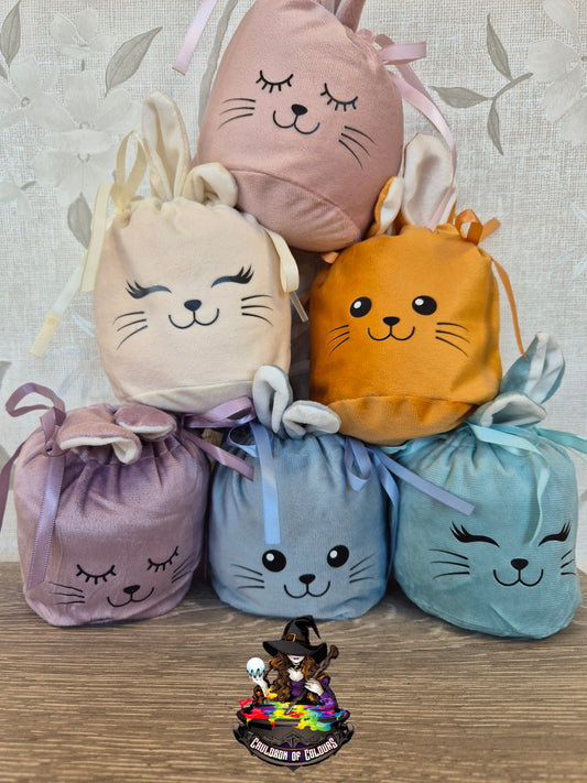 Personalised Easter Bunny Bags with Faces