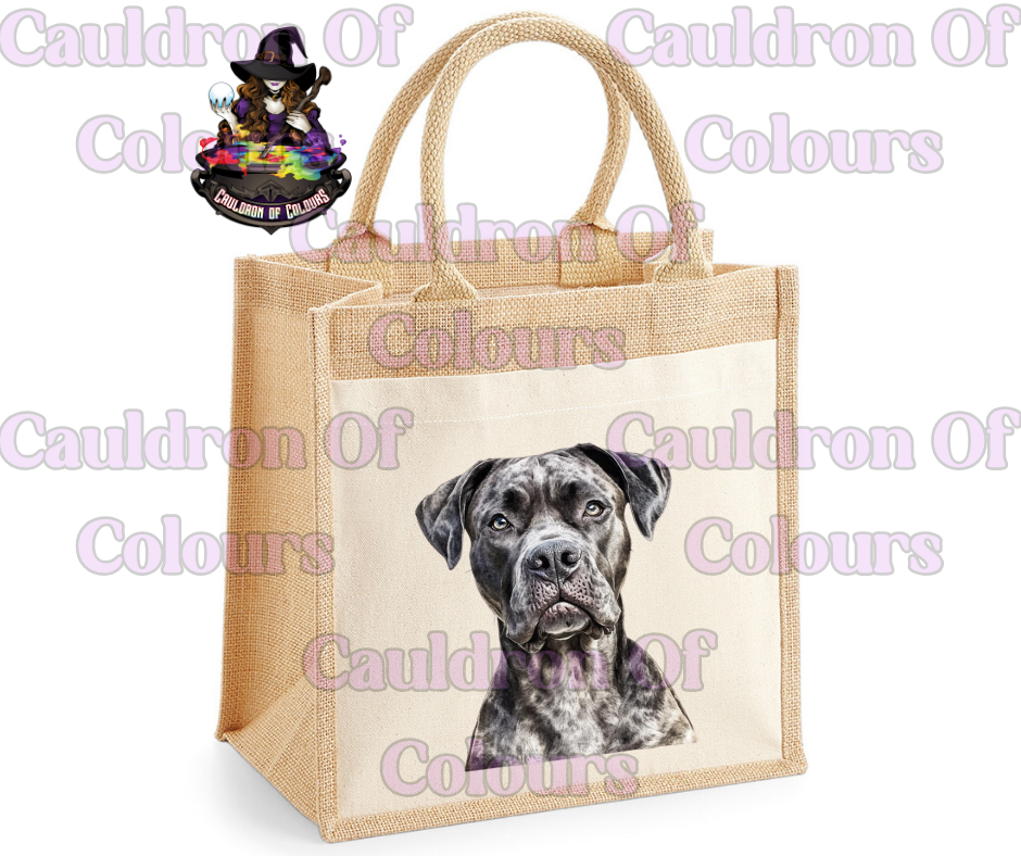 Cane Corso Jute Tote Bag