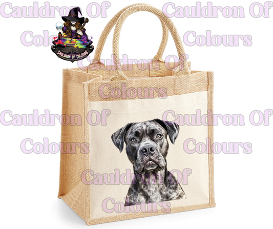 Cane Corso Jute Tote Bag
