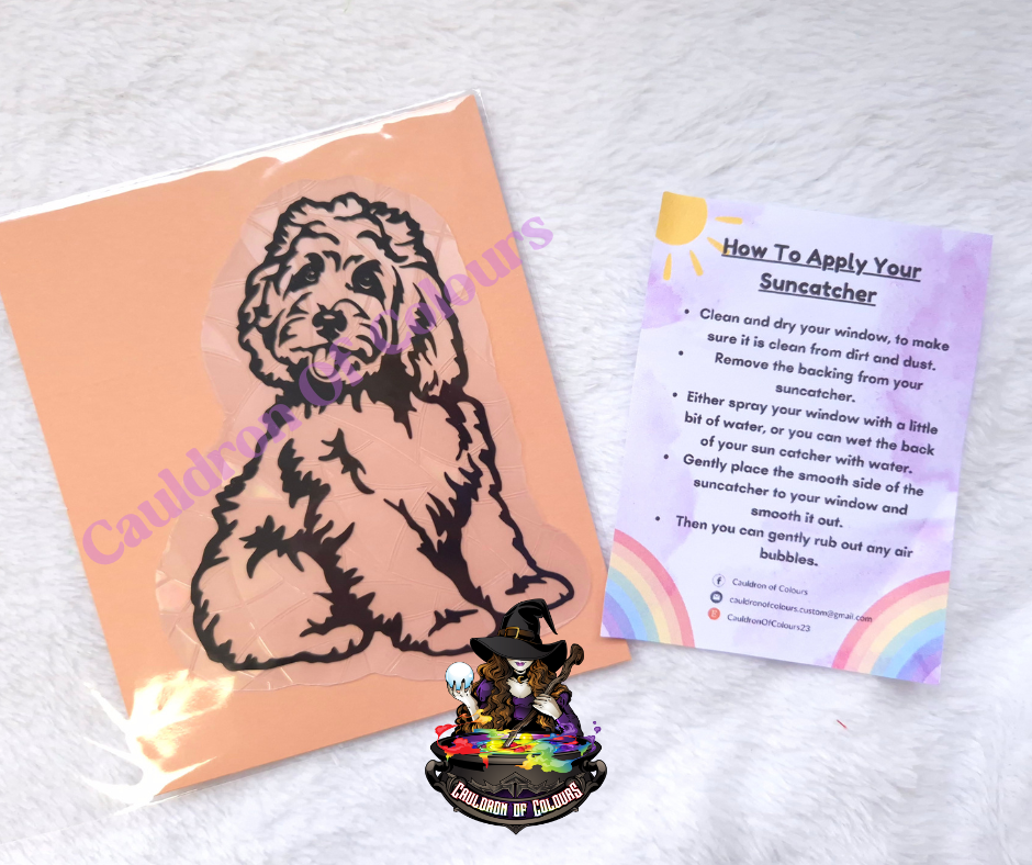 Cockerpoo Suncatcher Window Cling