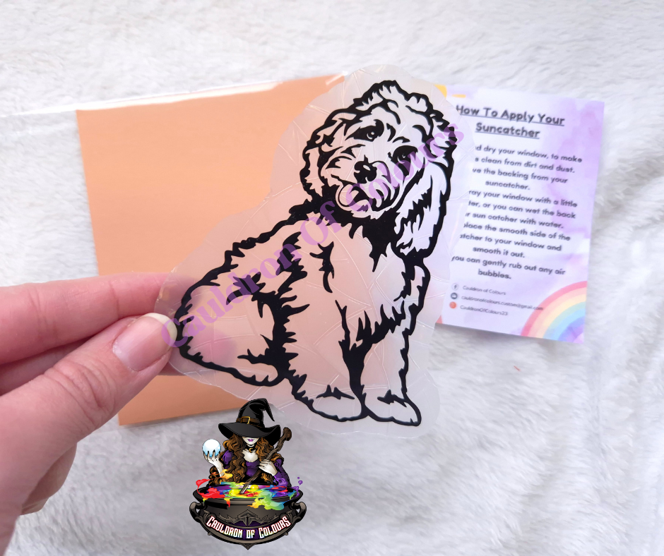 Cockerpoo Suncatcher Window Cling