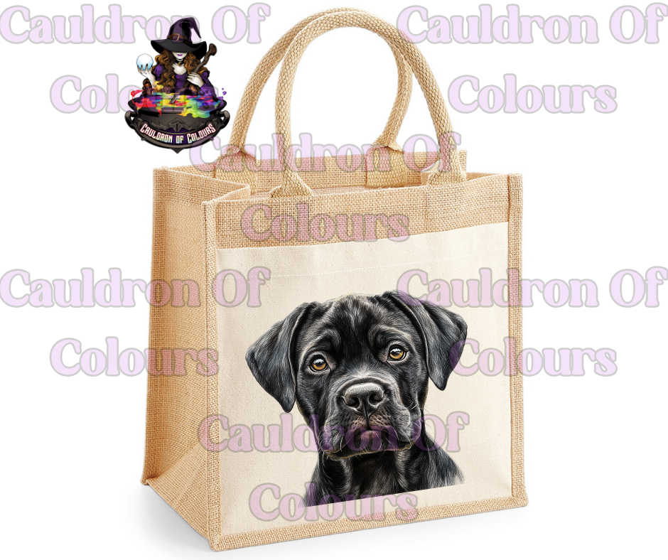 Cane Corso Jute Tote Bag
