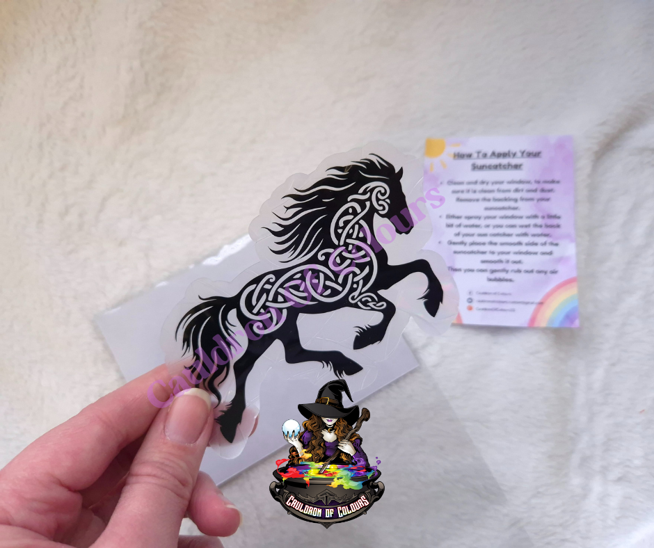 Celtic Horse Suncatcher Window Cling