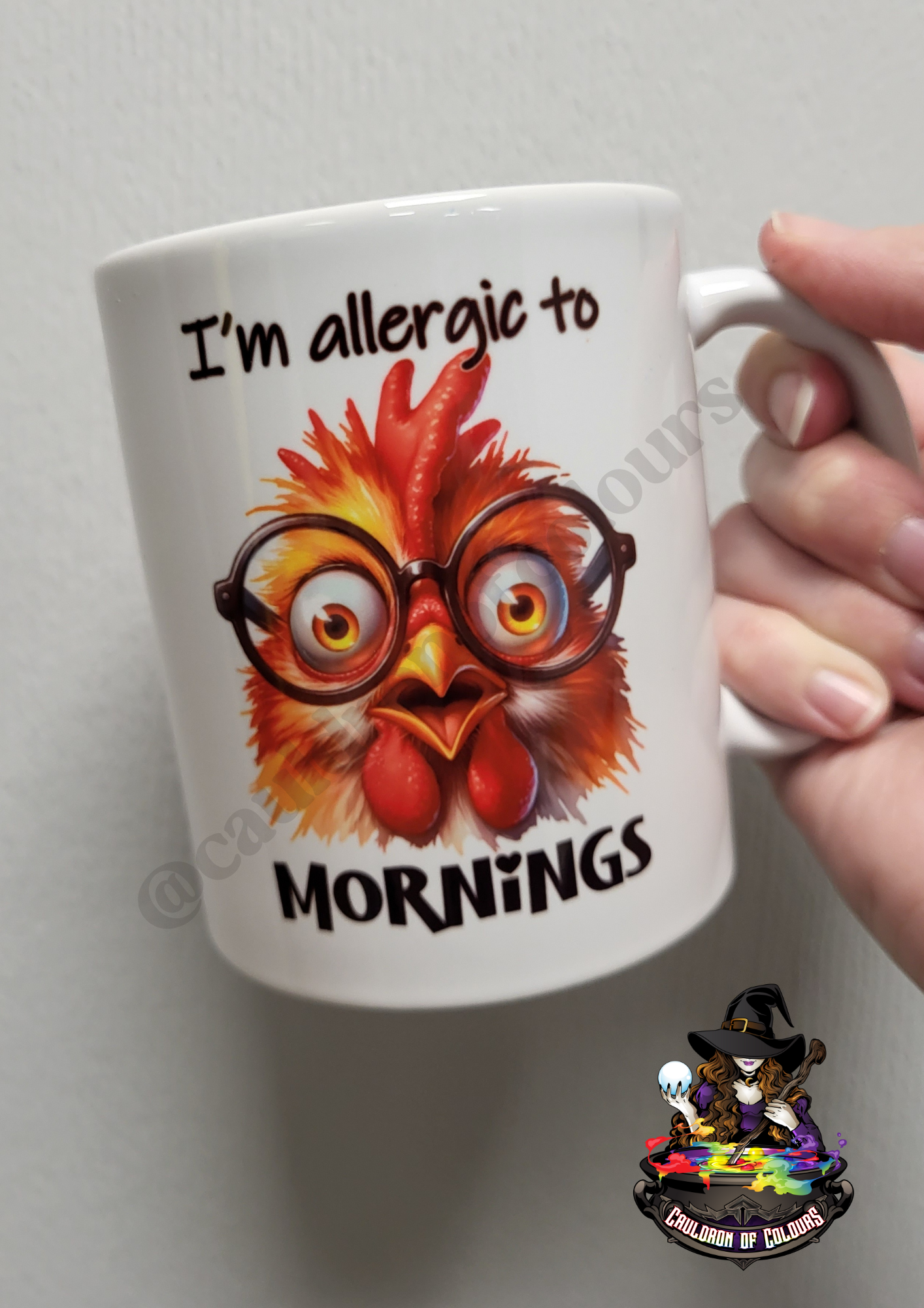 I'm allergic to mornings, 11oz Glossy Mug
