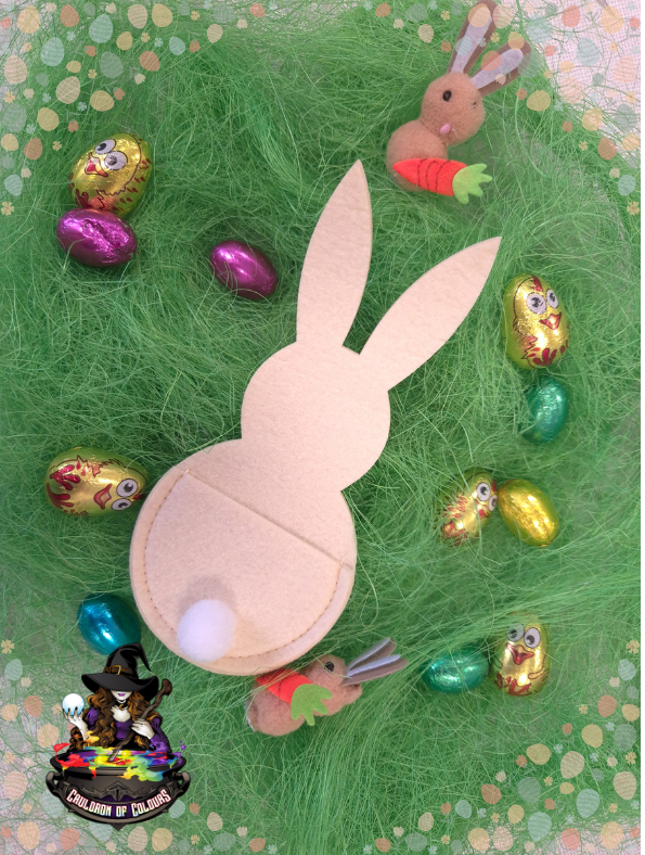 Personalised Felt Easter Bunny Cutlery/Money/Chocolate Holder