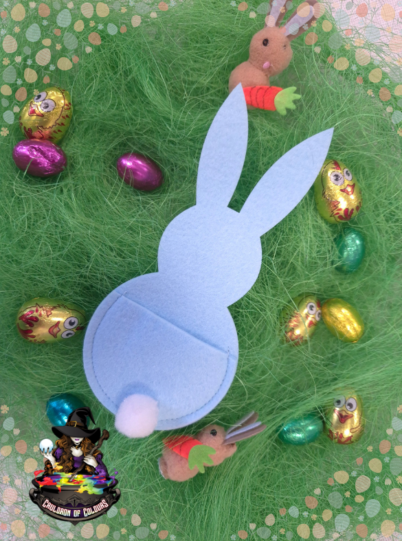 Personalised Felt Easter Bunny Cutlery/Money/Chocolate Holder