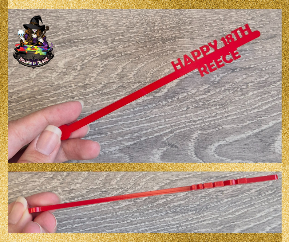 Personalised Acrylic Drink Stirrers