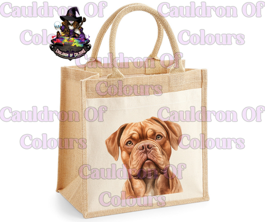 Dog De Bordeaux Jute Tote Bag