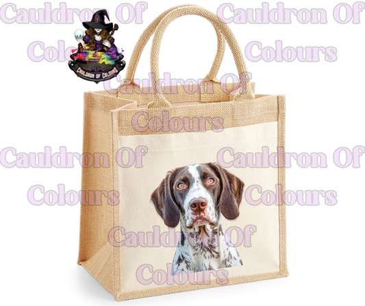 English Pointer Jute Tote Bag