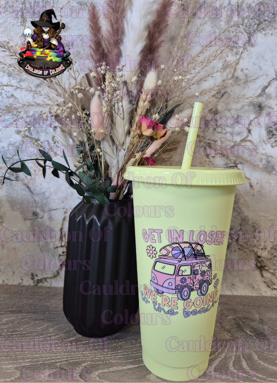 Get in loser, we're going to the beach cold cup