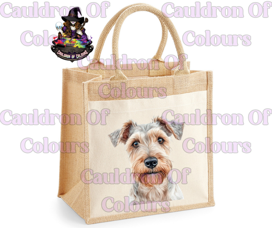 Lakeland Terrier Jute Tote Bag