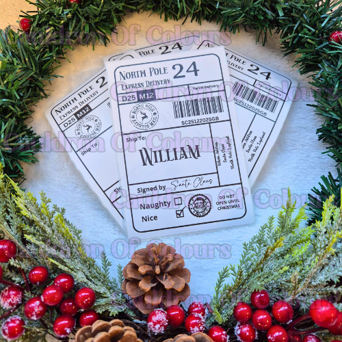 North Pole Postage Label (Personalised or Plain)