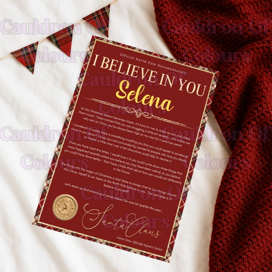I Believe In You Certificate (Multiples Designs!)