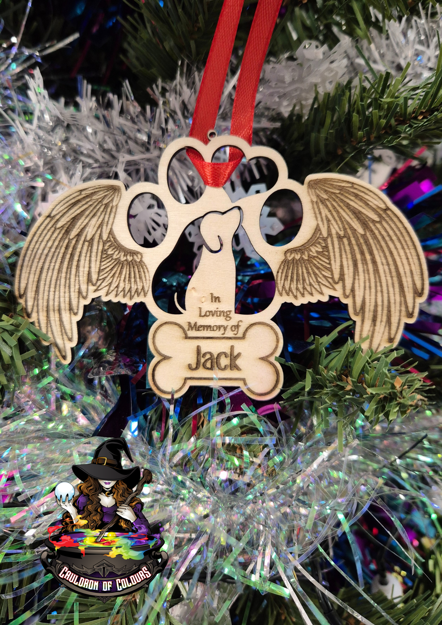 In Loving Memory Of... Personalised Dog Wooden Ornament