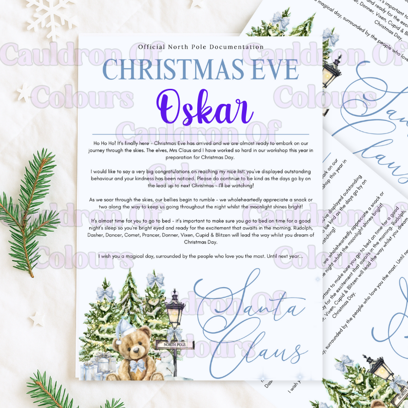 Christmas Eve Certificates (Multiples Designs!)