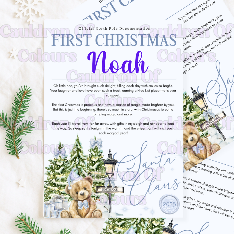 First Christmas Certificates (Multiples Designs!)