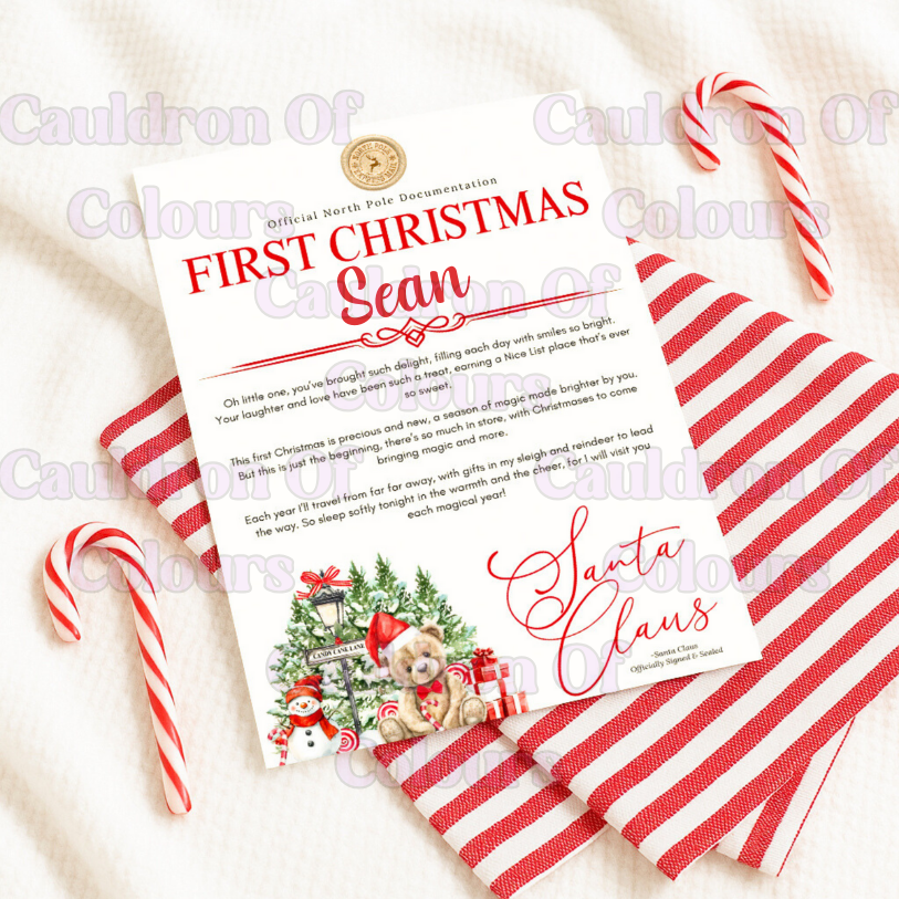 First Christmas Certificates (Multiples Designs!)