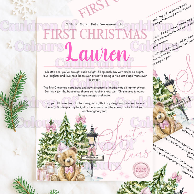 First Christmas Certificates (Multiples Designs!)