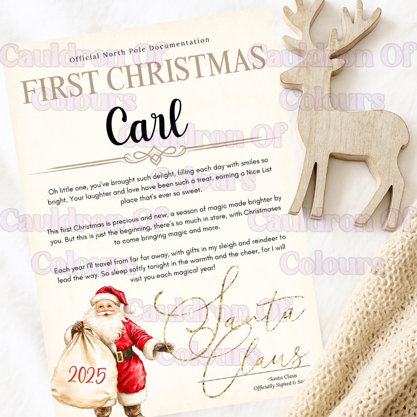 First Christmas Certificates (Multiples Designs!)