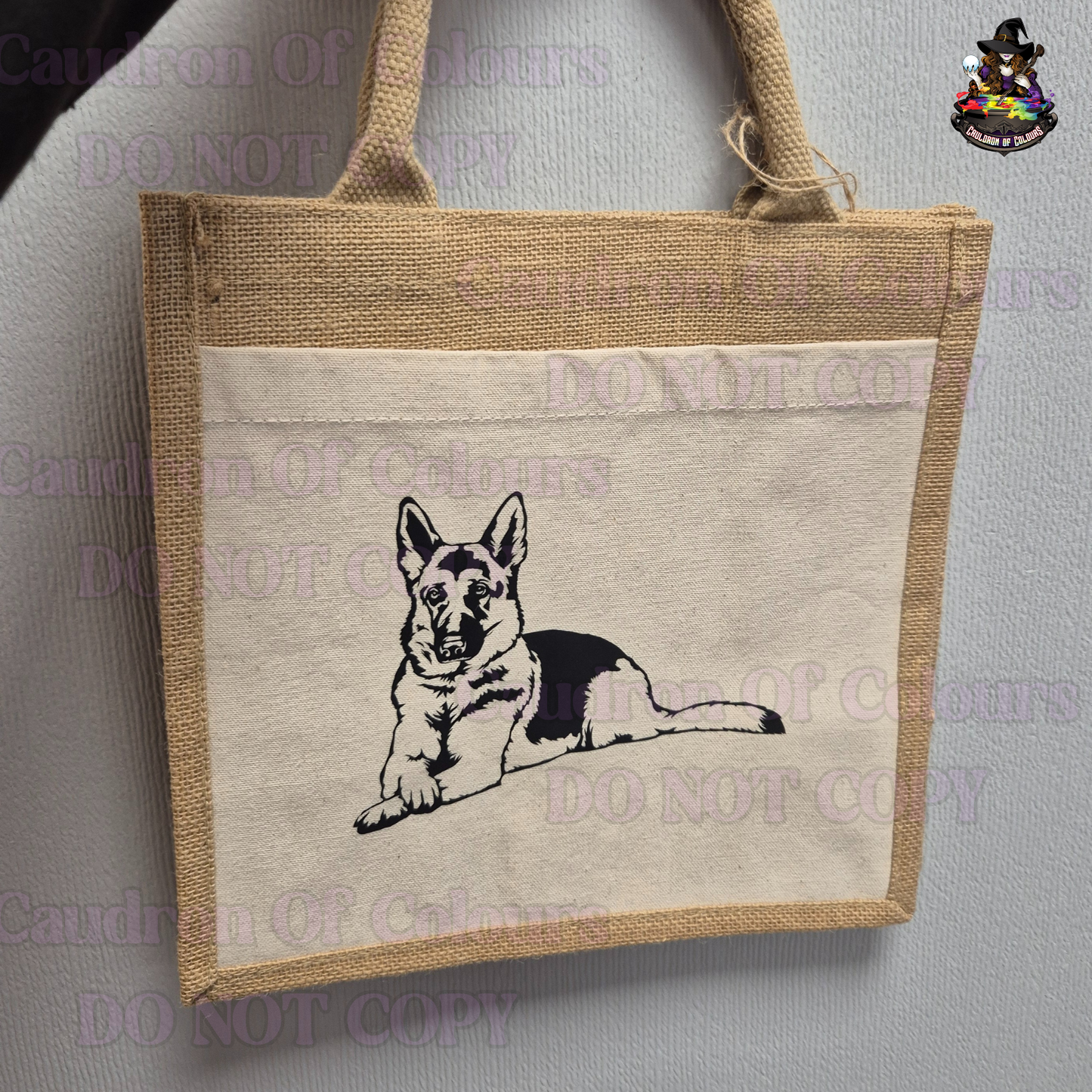 German Shepherd Jute Bag