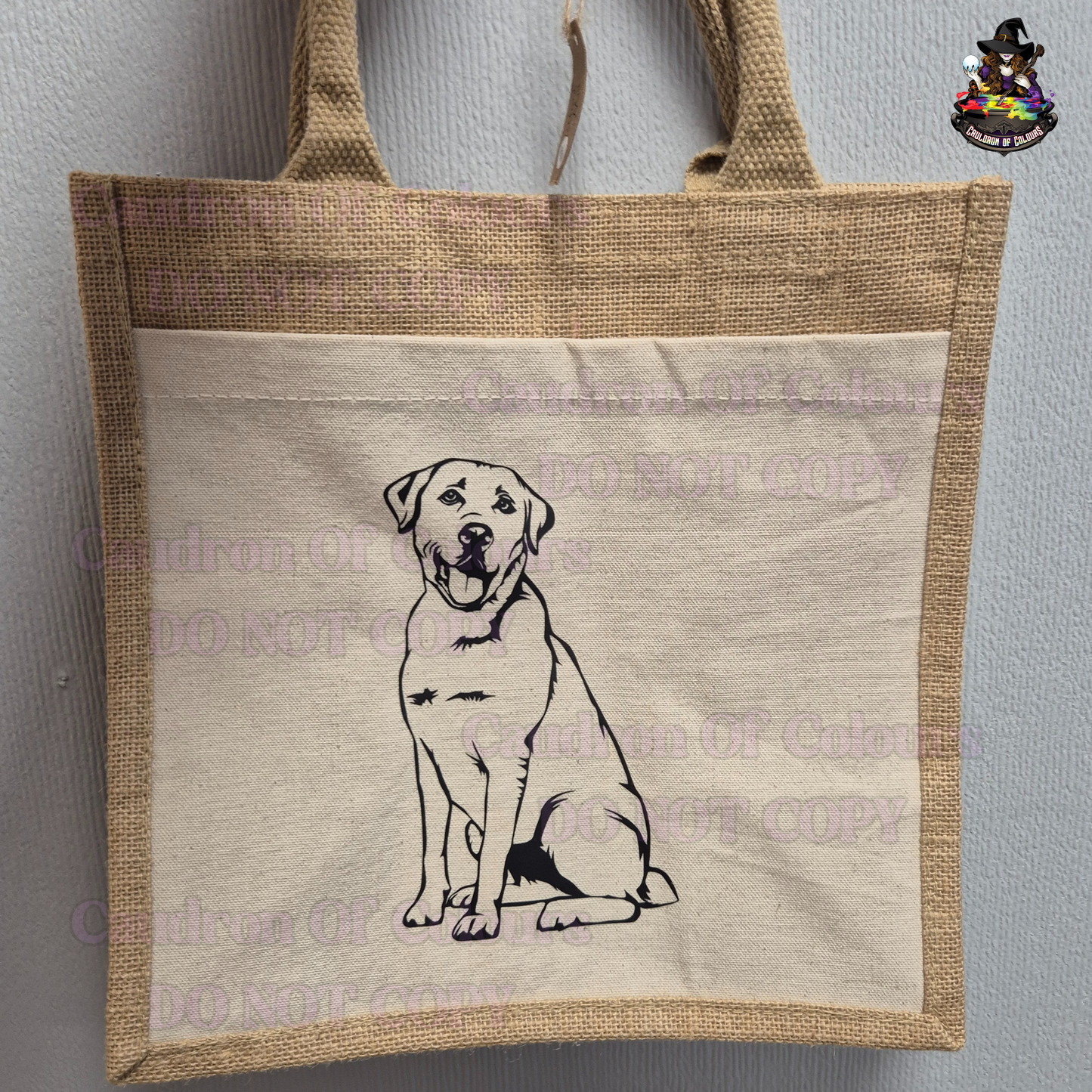 Golden Labrador Jute Bag