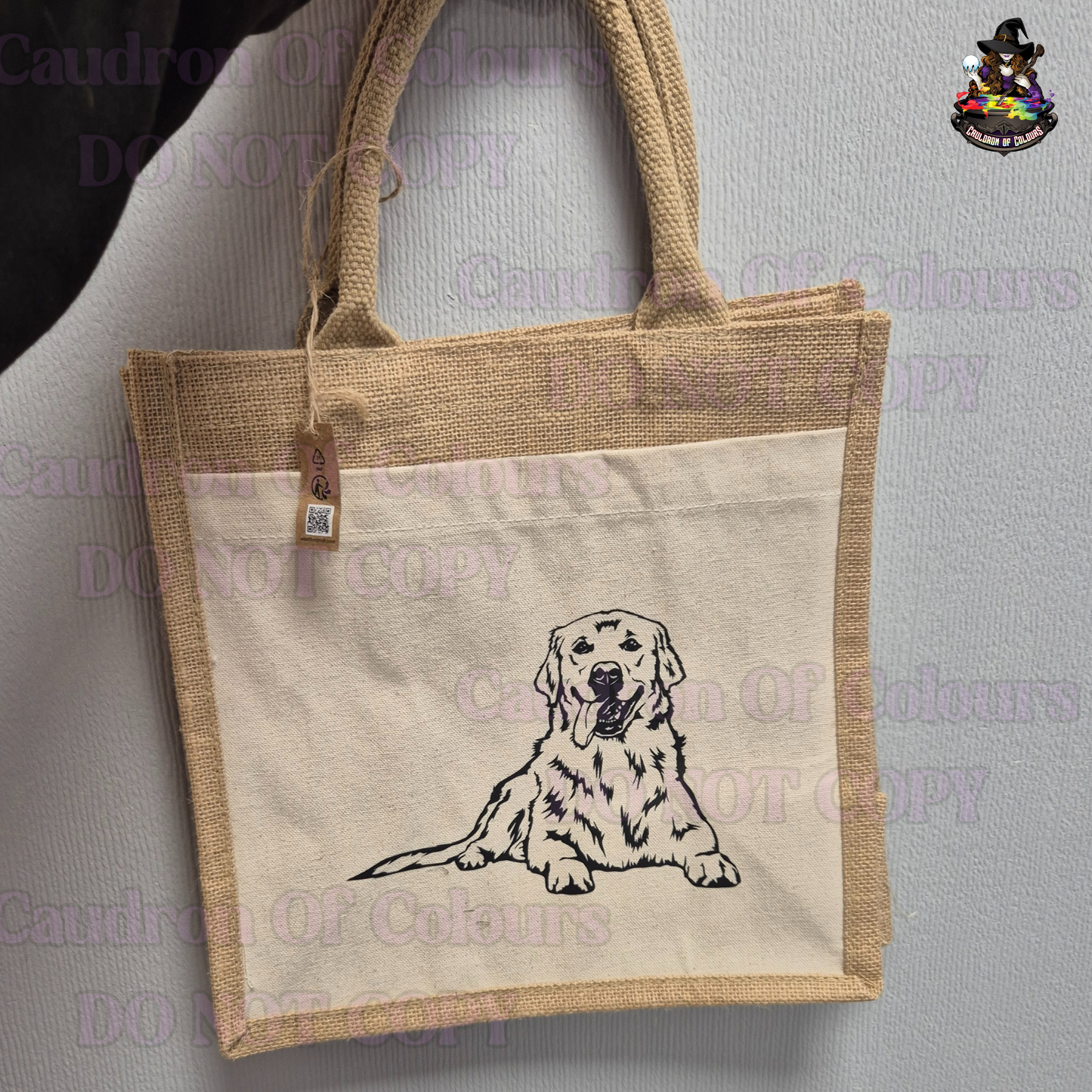 Golden Retriever Jute Bag