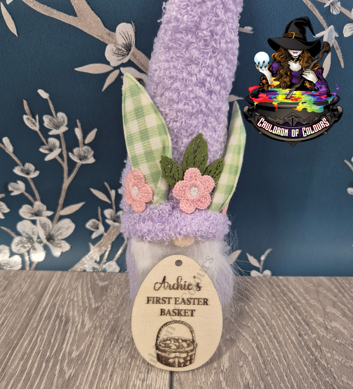 Personalised Easter Egg Basket Tag