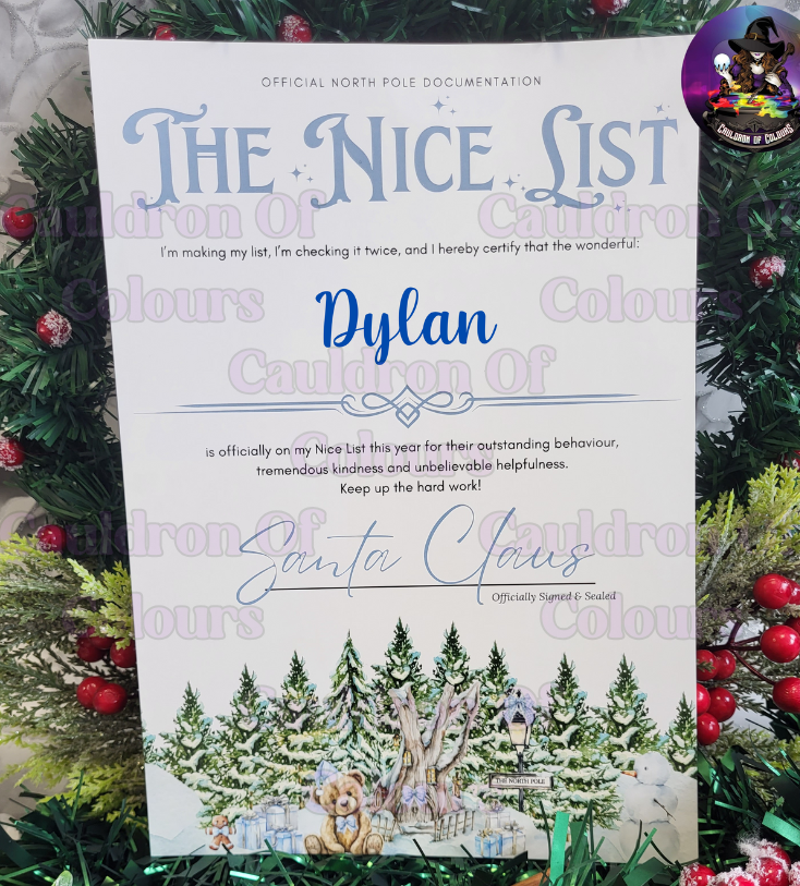 The Nice List Certificates (Multiples Designs!)