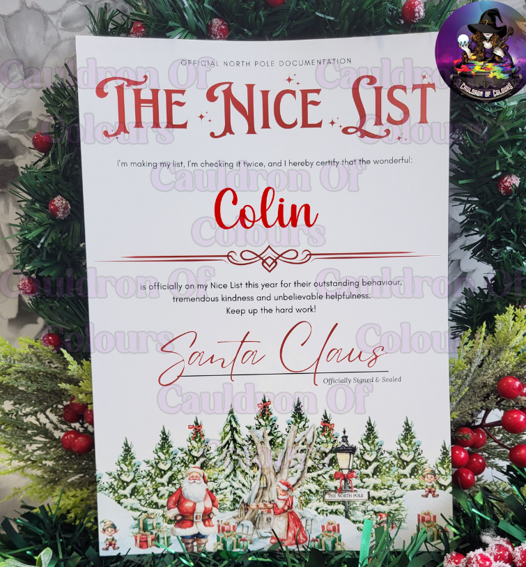 The Nice List Certificates (Multiples Designs!)