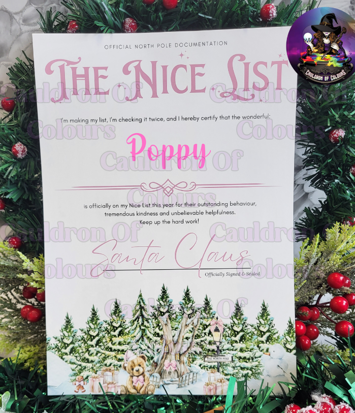 The Nice List Certificates (Multiples Designs!)