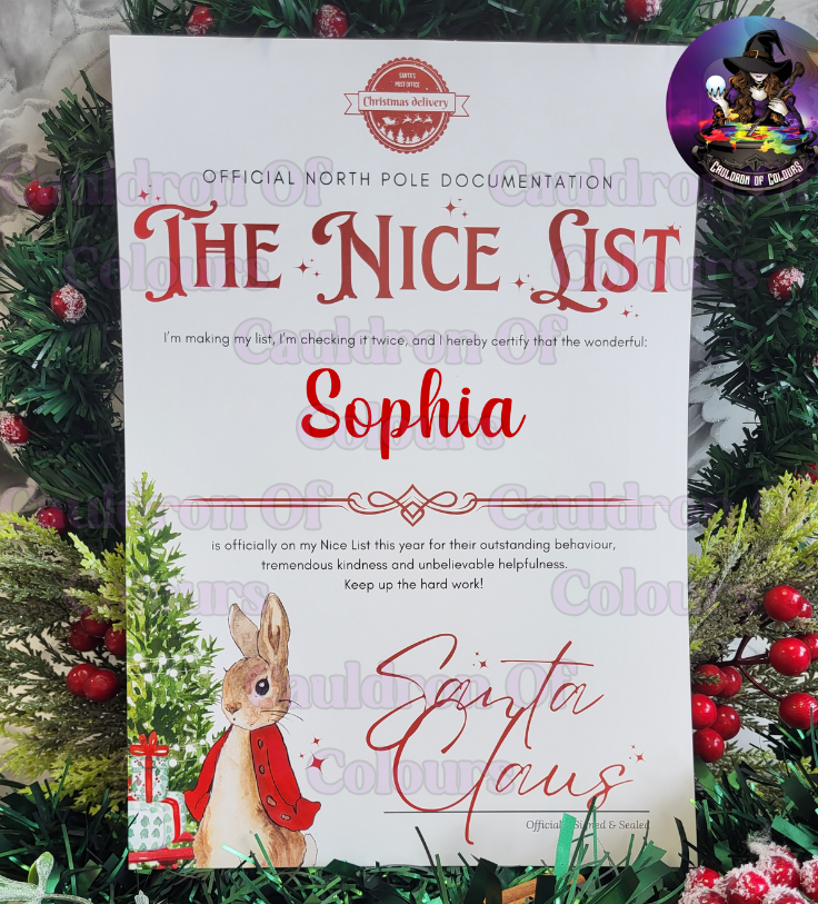The Nice List Certificates (Multiples Designs!)