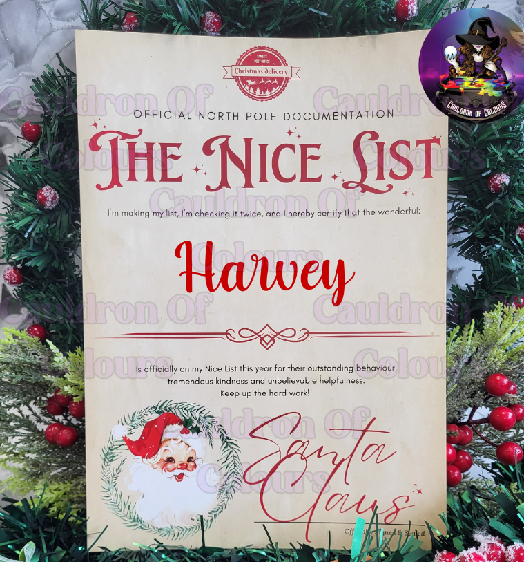 The Nice List Certificates (Multiples Designs!)