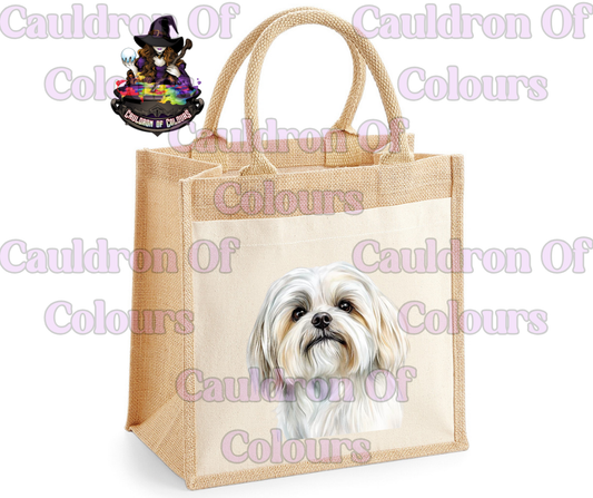 Lhasa Apso Jute Tote Bag