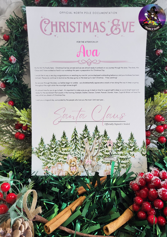 Christmas Eve (Pink), Christmas Certificate