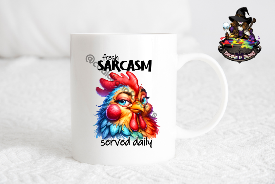 Fresh Sarcasm Served Daily, 11oz Glossy Mug