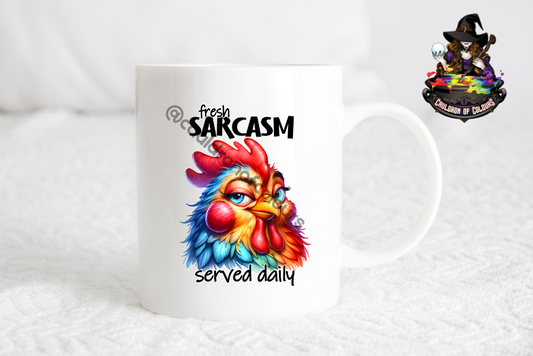 Fresh Sarcasm Served Daily, 11oz Glossy Mug