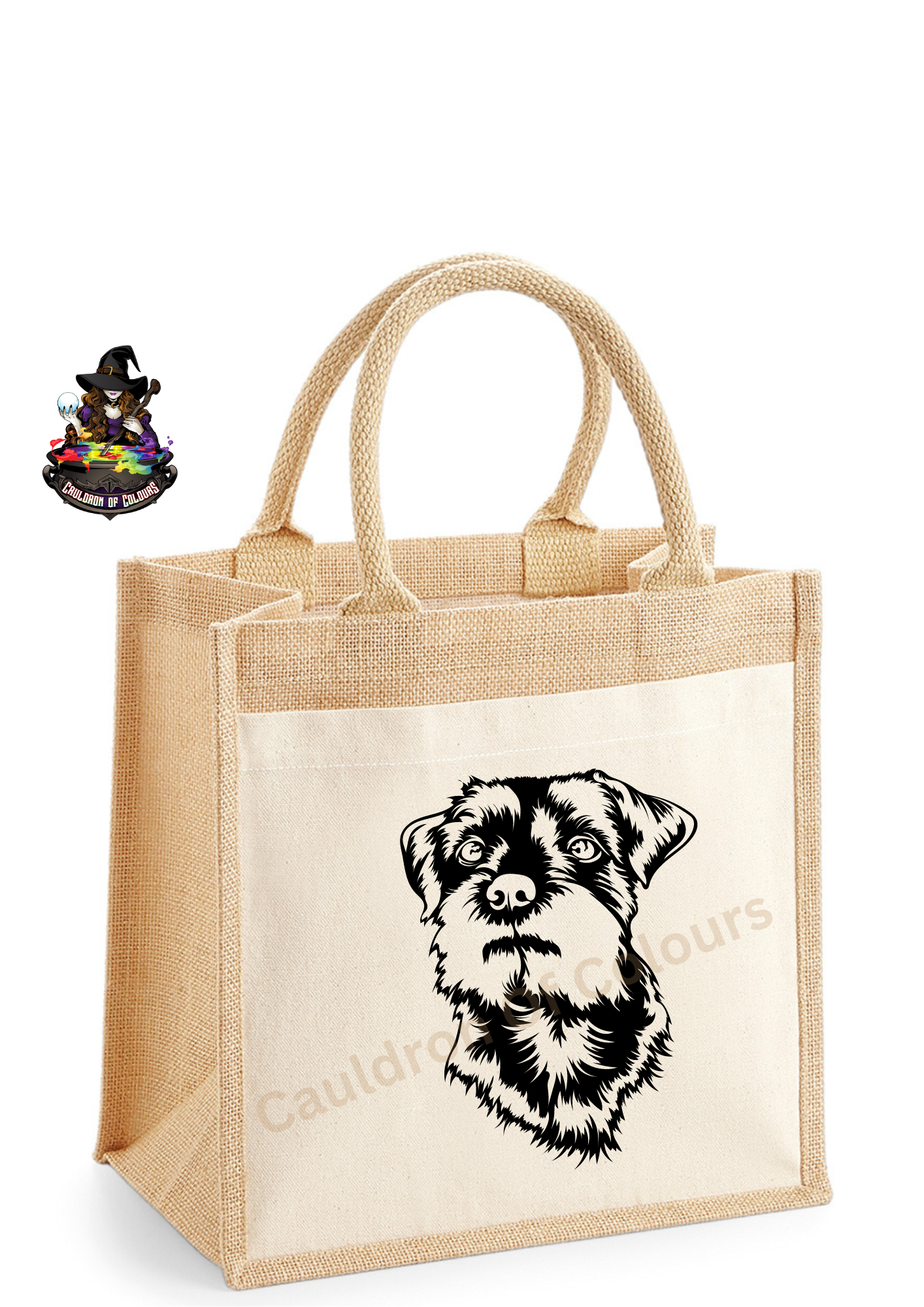 Border Terrier Jute Tote Bag