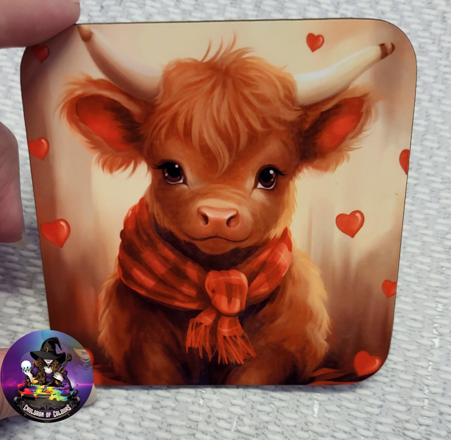 Set of 4 Coasters - Highland Cow