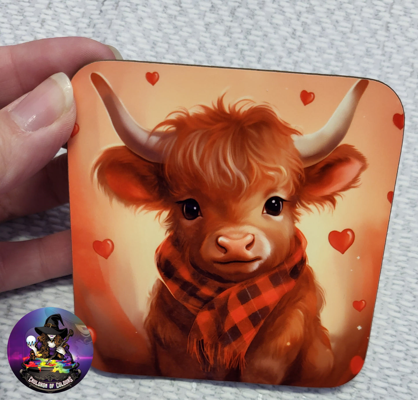 Set of 4 Coasters - Highland Cow