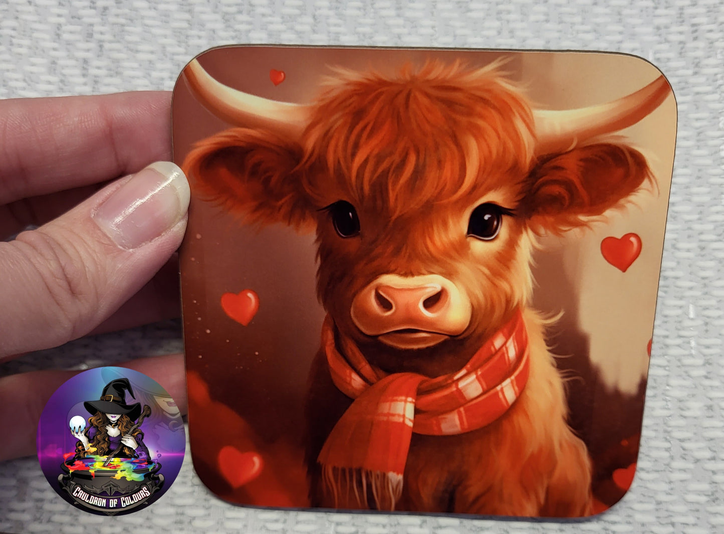 Set of 4 Coasters - Highland Cow