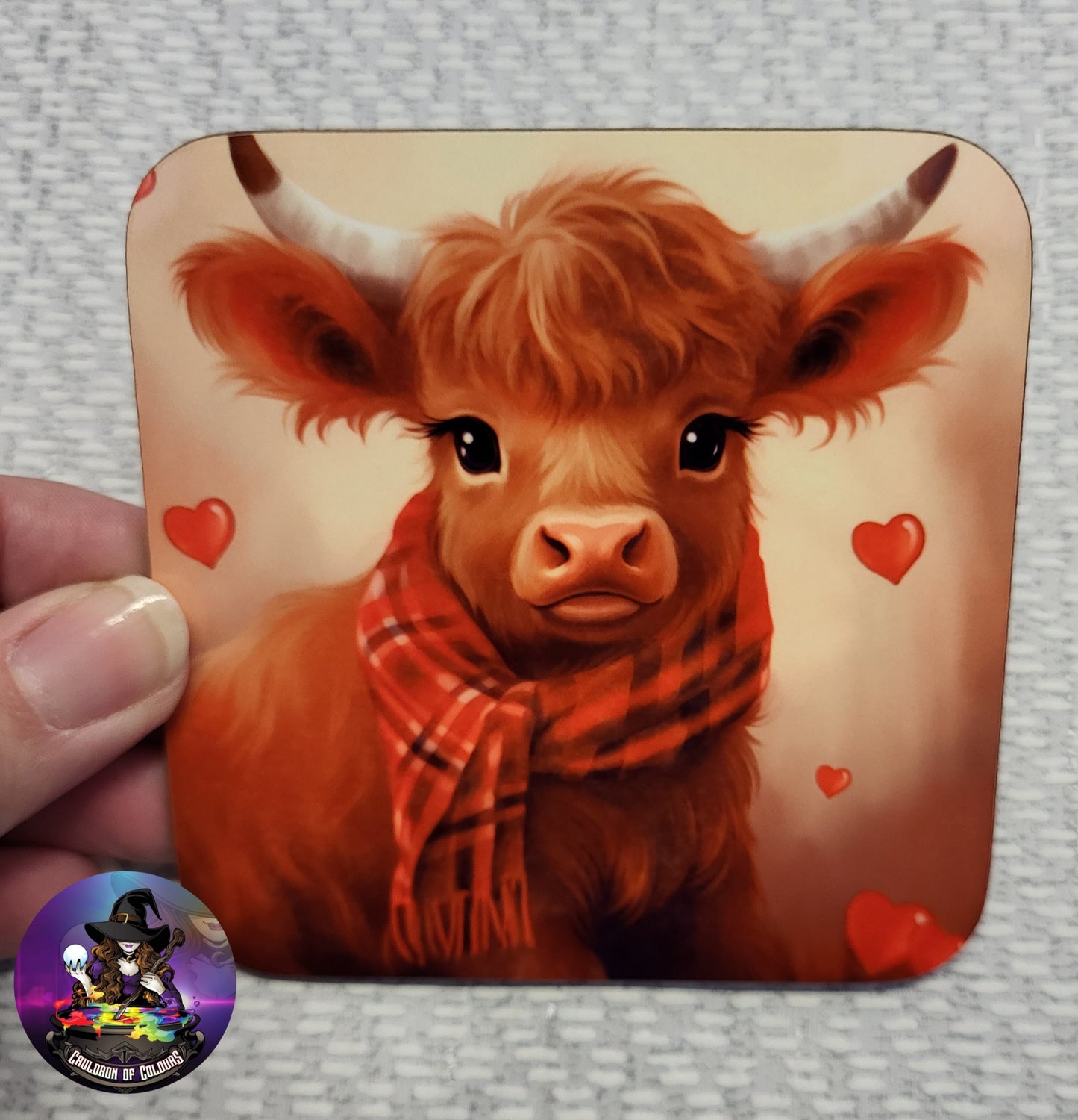 Set of 4 Coasters - Highland Cow