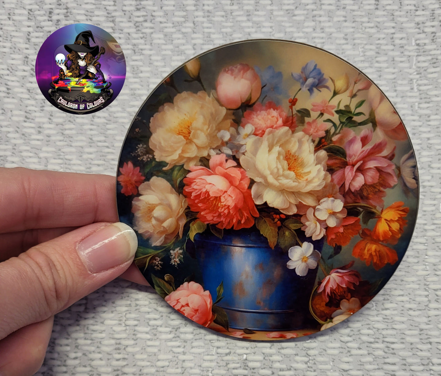 Buckets of Flowers, Set of 4 Coasters