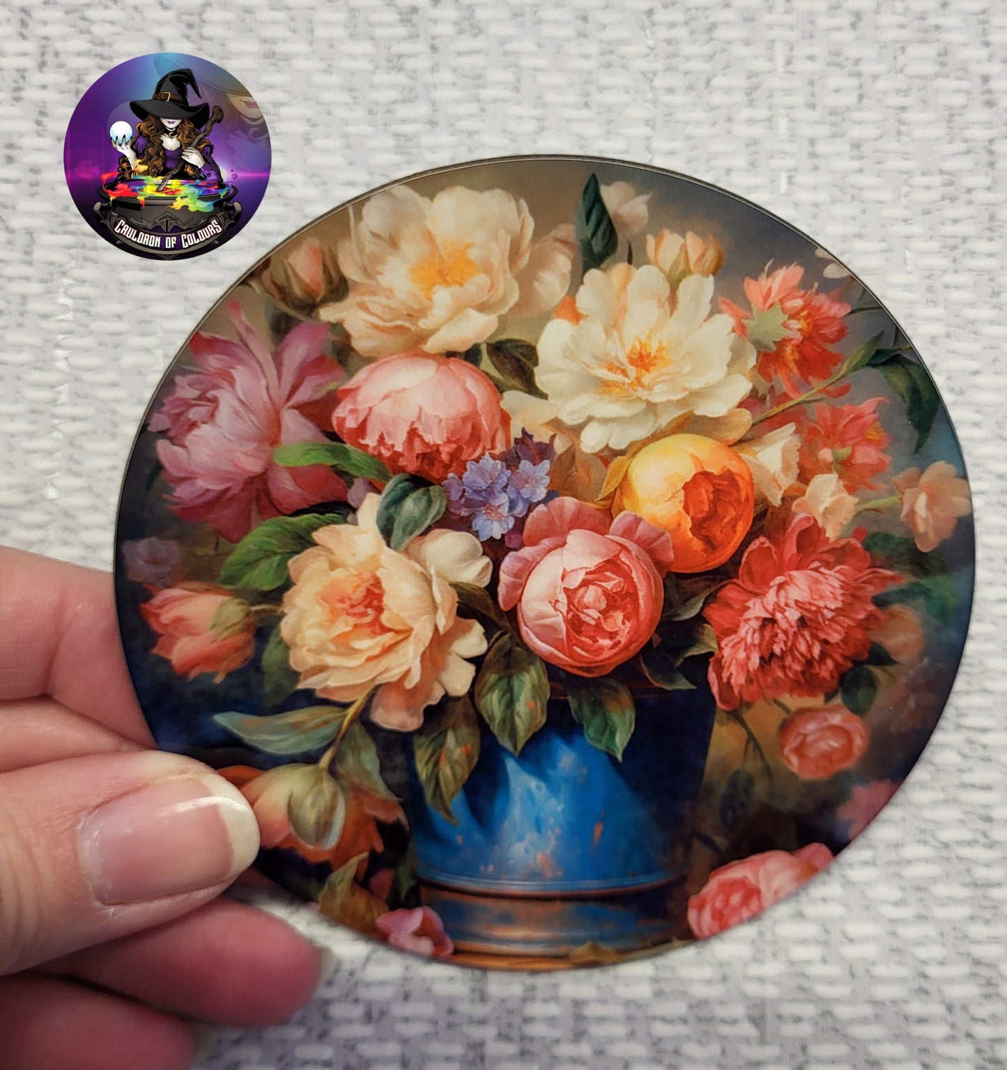 Buckets of Flowers, Set of 4 Coasters