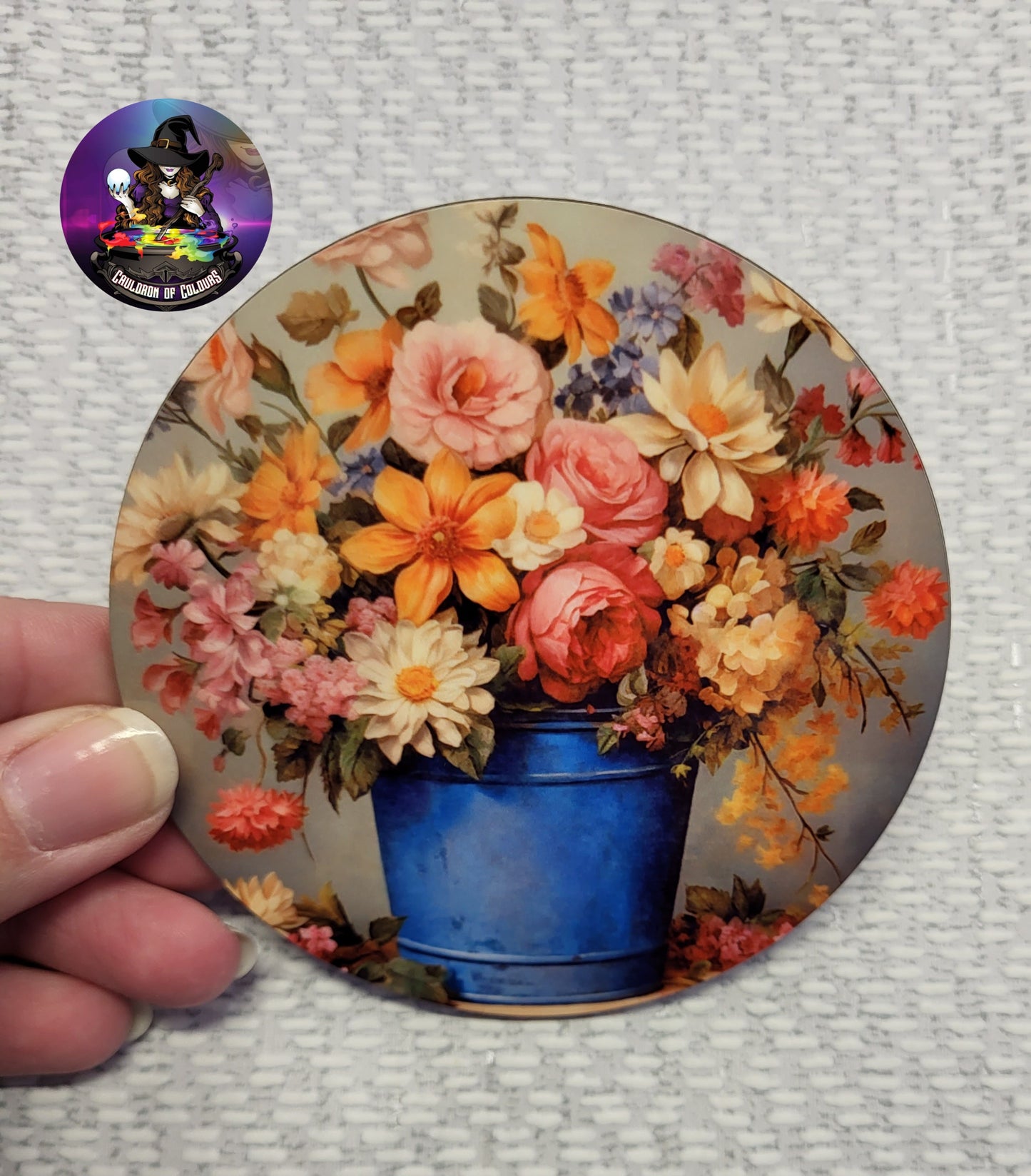 Buckets of Flowers, Set of 4 Coasters