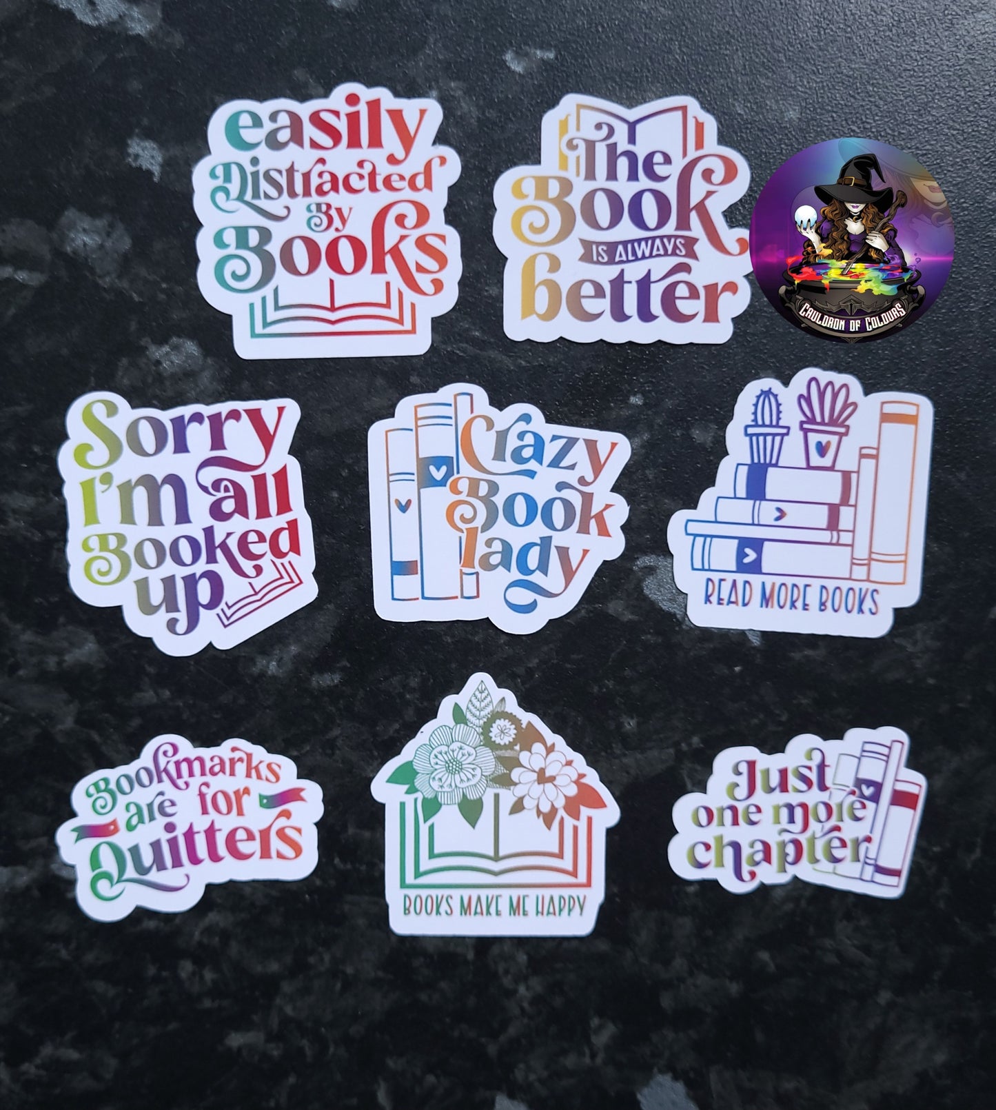 Colourful Book Lover Stickers