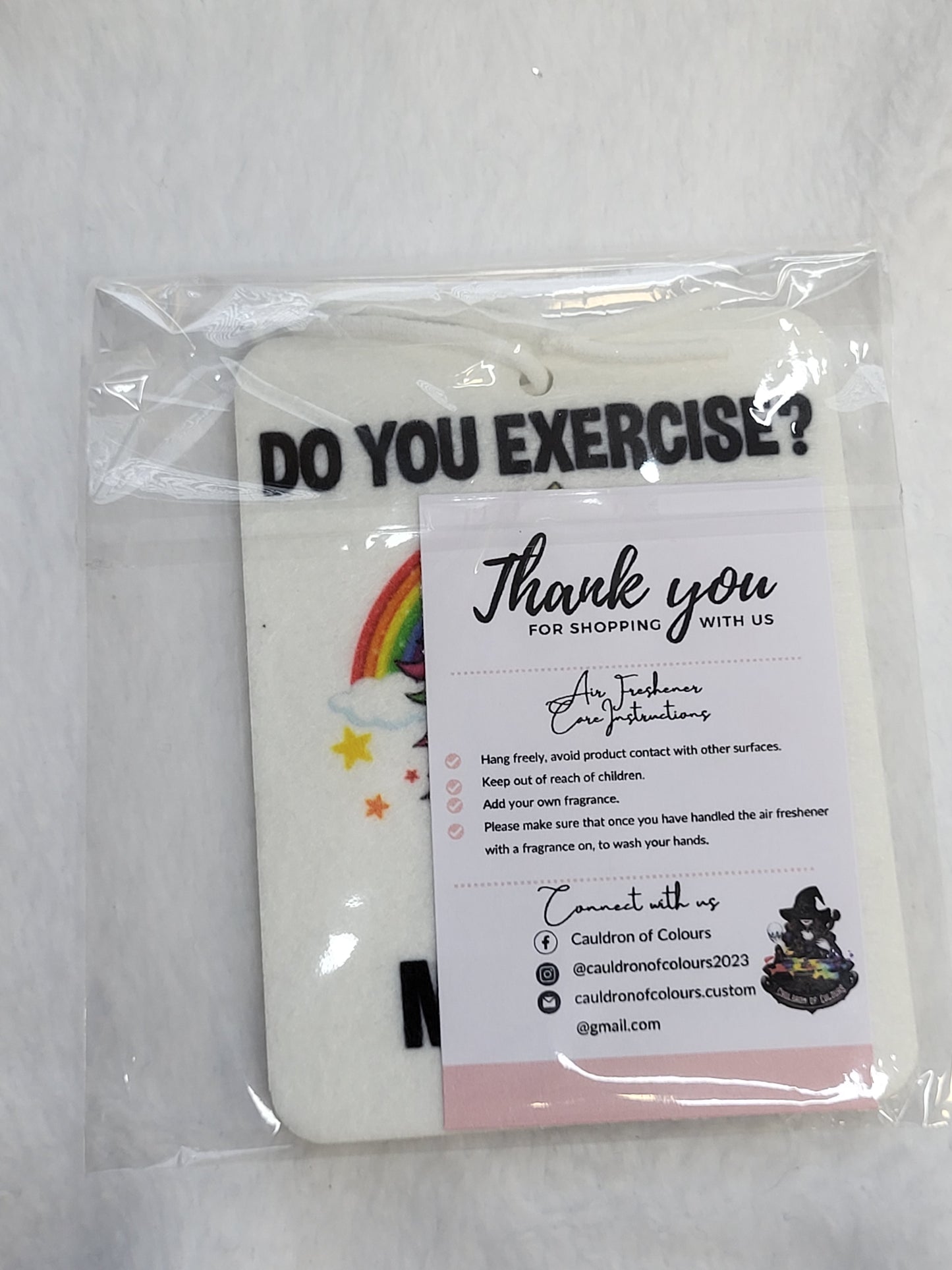 Do you exercise, Air Freshener (Unscented)